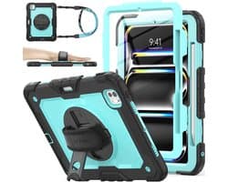 Schokbestendige Hoes voor iPad Pro 11 Inch met Schermbeschermer en Draagriem - Lichtblauw