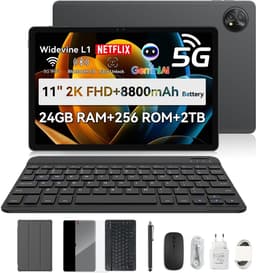 Blackview ZENO 10 Tablet - 5G AI Tablet - 24GB RAM - 256 GB ROM - 11 inch - 8800mAh - Met Toetsenbord(QWERTY), Beschermhoes, Muis, Stylus - Android 15 Tablet - Widevine L1 - GPS - Zwart — thumbnail 1