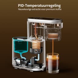 Pura Coffee C1 Pro Mini Espressomachine - 3 Seconden Verwarming - 20Bar - Draagbaar & Oplaadbaar - Eénknopsbediening - Geschikt voor Koffiepoeder & Espressocapsules — thumbnail 3