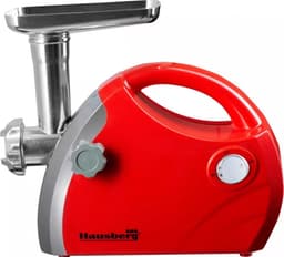 Hausberg HB-3430RS Elektrische Vleesmolen 1800 W | Rood Gehaktmolen Met 3 Snijplaten & Reverse-functie – RVS Messen & Accessoires — thumbnail 4