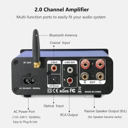 Hifi Versterker 200W met Bluetooth en Diverse Ingangen voor Optimaal Geluid — thumbnail 2