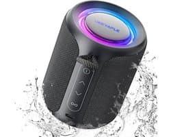 Draagbare Bluetooth luidspreker met waterdicht ontwerp en RGB-verlichting voor buitengebruik