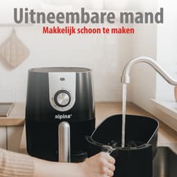 Airfryer 2L - Heteluchtfriteuse voor 2 tot 3 Personen met Timer en Aanpasbare Temperatuur - Gezond Frituren en Makkelijk schoon te maken — thumbnail 3