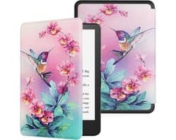 MOKASE Hoesje voor 6,8" Kindle Paperwhite (11e Generatie 2021), Synthetisch Leer Hoes met Slimmer Wekker/Slaap voor 6,8" Kindle Paperwhite & Handtekening Editie & E-lezer kinderen 2021, HummingBird