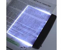 Draagbare LED Leeslamp voor Oogbescherming - Platte Boeklamp voor Thuis en Slaapkamer