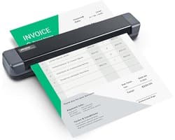 Draagbare Document Scanner Compact A4 Hoge Resolutie Zwart Grijs