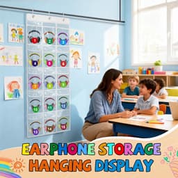 Hoofdtelefoon Organizer 15 Vakken PVC Doorzichtig Ophangsysteem — thumbnail 2