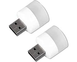 2x Mini USB LED Lamp 5V - Flexibele Koude Witte Nachtlamp of Leeslamp