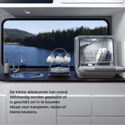 AMA® Mini Vaatwasser - Tafelvaatwasser - Vaatwasser - Wit - 43.5x43.5x44cm — thumbnail 3