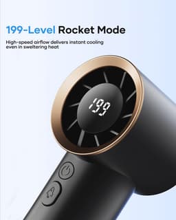 Handheld Turbo Ventilator - Verstelbare Snelheid tot 19000 tpm, 12 Uur Koeling, Compact en Draagbaar — thumbnail 3