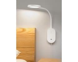Wandleeslamp met USB-aansluiting en Touch Control - Flexibele Bedlamp voor Hoofdeinde