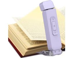 Oplaadbare Draagbare Clip-on LED Boekenverlichting voor Nachtelijk Lezen - 3 Kleuren en 5 Helderheidsinstellingen