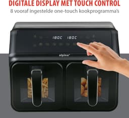 Dubbele Airfryer 8L met Digitaal Display, Timer en Kijkvensters — thumbnail 4