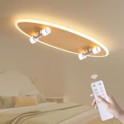 Kind Plafondlamp LED Skateboard Design - Dimbaar met Afstandsbediening - 24W - 3000K-6500K — thumbnail 5