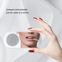 Digitale Wekker - Bluetooth Speaker - Premium Wekker - met LED Spiegeldisplay - Twee alarmen met hoog volume - Digitale Wekkerradio - Wit — thumbnail 4