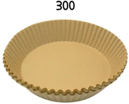 Set van 300 ronde papieren airfryer bakvormpjes 16 cm Fackelmann — thumbnail 1
