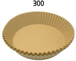 Set van 300 ronde papieren airfryer bakvormpjes 16 cm Fackelmann