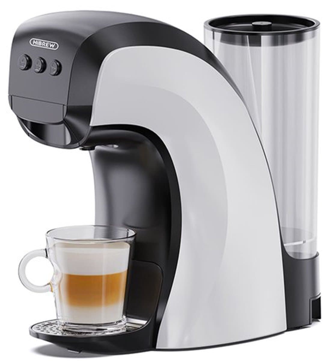 HiBREW H3B - Koffiecupmachine -Zwart-wit design-Automatische Stop-Eenvoudig Personaliseren-Voor Dolce Gusto Cups — afbeelding 1