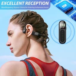 Mini Radio - FM Transistor Radio - radio - Draagbare Radio - Oplaadbare Radio - ABS - Zwart — thumbnail 4