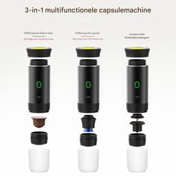 Ynkkvre - Draagbare Espresso Apparaat – Mini Koffiemachine – 3-in-1 Reis Espresso Apparaat – Camping en Autogadget Koffiemachine – 7500mAh batterij & 20 bar druk – Koud/warme extractie – 6-in-1 capsule compatibiliteit — thumbnail 2