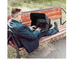 Laptopzonnescherm, lichtgewicht privacyhoes tegen verblinding voor laptops, opvouwbare en draagbare privacykap voor computers, geschikt voor 16 inch laptops.