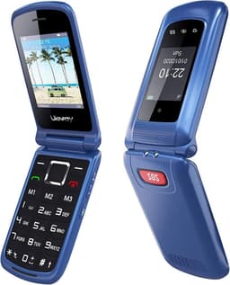 Simlockvrije Senioren Mobiele Telefoon Inklapbaar met Grote Toetsen en Laadstation — thumbnail 3