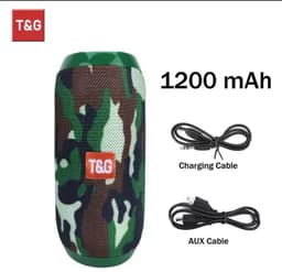 Bluetooth Speaker – Waterproof TWS Outdoor Surround Sound Box with TF/USB/AUX/FM Support – Camouflage — thumbnail 1