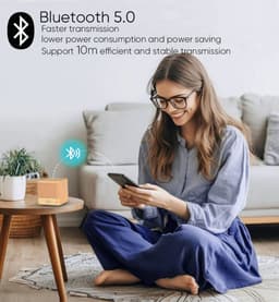 Bluetooth Speaker - Draagbare Bluetooth Mini Speaker - Draadloze Speaker - Draadloze Muziek Box - 3 uur lang muziek luisteren - Draadloze verbinding tot 10 m - Houtkleur — thumbnail 5