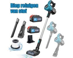 3-in-1 draadloze stofzuiger 18V | Krachtig & lichtgewicht | 2 oplaadbare lithium-ionbatterijen | Uitstekend voor tapijten met huisdierharen en harde vloeren | Staande handstangstofzuiger