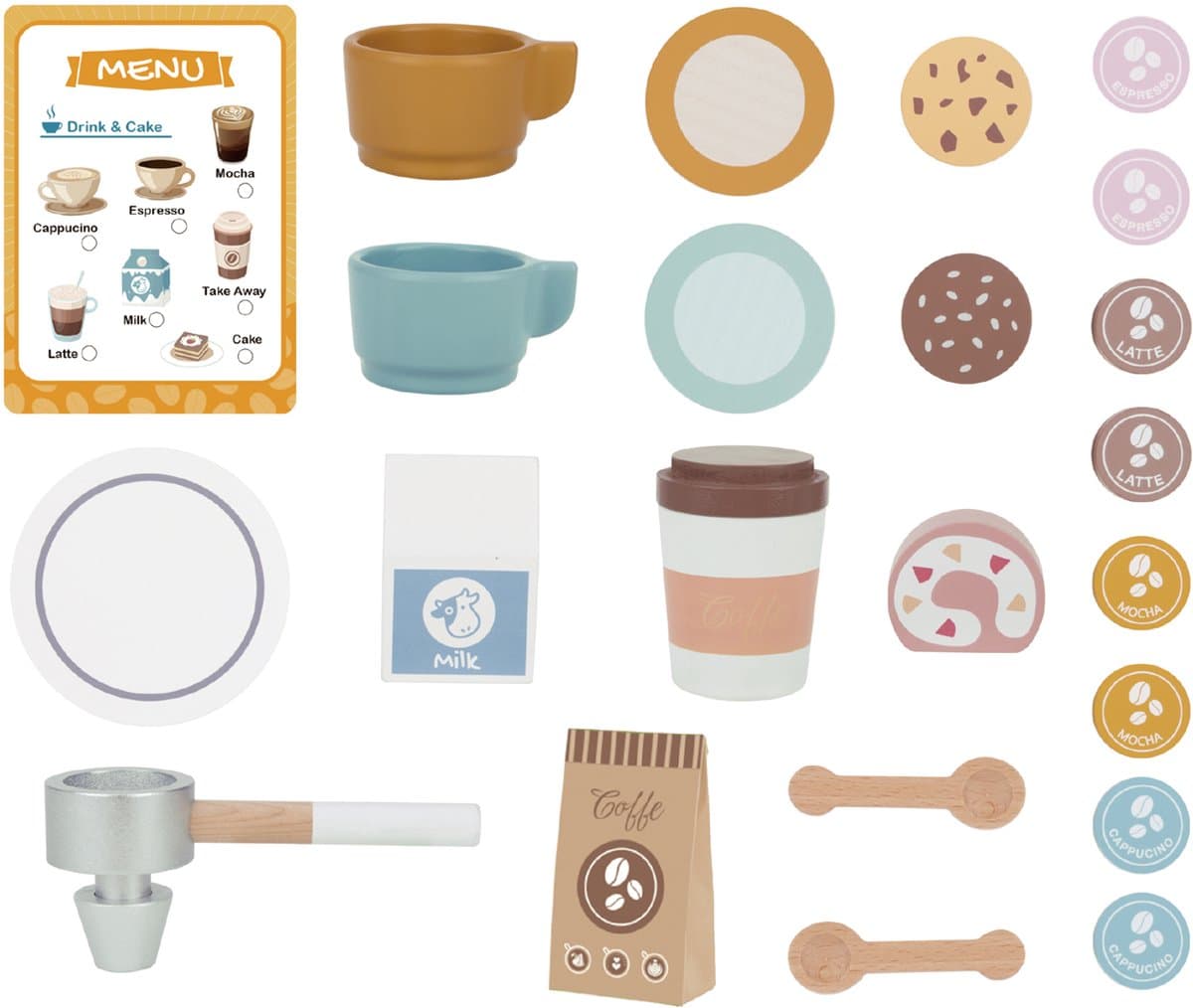 Tooky Toy Koffiezetapparaat - Hout — afbeelding 1