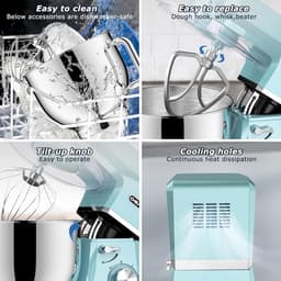 Krachtige Keukenmachine 2000 W met Kneed- en Roerfunctie, 6 Snelheden, Geluidsarm en RVS Kom van 7,2 l — thumbnail 2