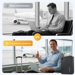 Draagbare 2TB SSD Schijf - USB 3.2 Gen 1 tot 466 MB/s - Externe Harde Schijf met 2-in-1 USB-C Kabel — thumbnail 5