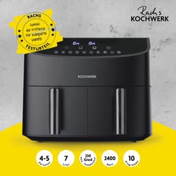 Rachs KOCHWERK heteluchtfriteuse dubbele mand 2x 3.5l - zwart | Airfryer Oven Heteluchtoven — thumbnail 10