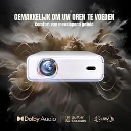Quvo® Mini beamers - Projector - Mini beamer - Wit - 22cm x 17cm x 8cm — thumbnail 5
