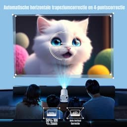 Quvo® Draagbare beamer - Beamer - Projector - Mini Beamer - Wit - 10cm x 16cm x 10cm — thumbnail 3