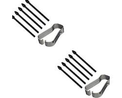 2-pack touchpen punten set - Vervangpunten Geschikt voor Samsung Tab S7/S7+/S6 Lite/Note10/20 - Zwart