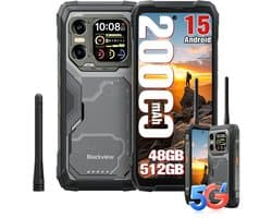 Blackview XPLORE 1 Walkie Talkie - Robuuste Smartphone - 5G - 48GB RAM - 512GB ROM - 6.78 inch - Robuuste Telefoon - Nachtzicht - Android 15 - NFC - GPS - Zwart — afbeelding 1