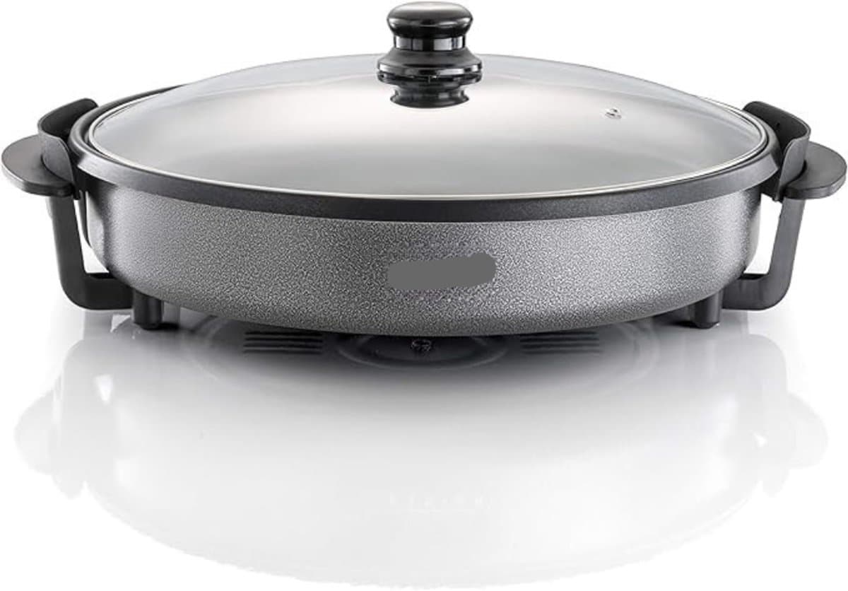 RVV® Partypan -Airfryer -Hapjespan - 1500 watt - 240 °C - Zwart -‎ 43 cm x 49cm x 16 cm — afbeelding 1