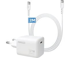 65w oplader usb C - usb C naar usb C - Snellader voor smartphone, tablet en laptop - usb C oplaadstekker - 65 watt - GaN- Quick en Fast Charging - Power Delivery - usb C adapter