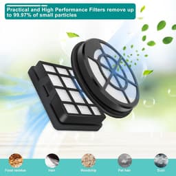 1 stuk - vervangingsfilter accessoires - filter accessoires -1 voorfilter (spons type 14.7×14.7×2.5cm) + 1 nafilter (11.6×8.7×2.8cm) - HEPA-filter - zwart — thumbnail 2