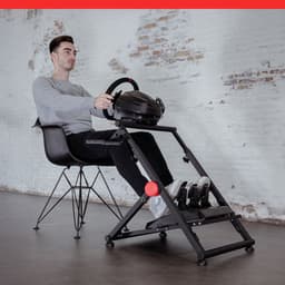 REBBLERS® SIMR 50G Wheel Stand + Gearshift Holder - Opklapbaar Racestuur Standaard - Zwart — thumbnail 2
