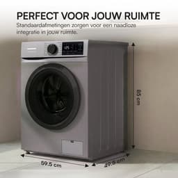 Heinner HWM-M914IVNSA+++ Slanke Wasmachine 9 kg – 1400 tpm – Energieklasse A – Digitaal display – 15 programma’s – Zilver – 5 Jaar Garantie — thumbnail 6