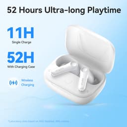 EarFun AirPods Pro 4 - Air Pro 4 - Glossy White - oplaadcase met snellader - USB-C - instelbare Noise Cancelling - 6 microfoons - cVc 9.0 technologie - 52 uur gebruikstijd met case - pauzeert automatisch muziek bij uitdoen — thumbnail 2