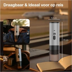 Draagbaar Koffiezetapparaat voor Onderweg van MMOBIEL - 12 Volt Portable Koffiemaker Camping met Standaard - Oplaadbaar USB-C - Koffiecups & Gemalen Koffie Espresso,Lungo, Nespresso, Camping Gadget — thumbnail 5