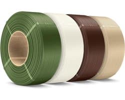 PLA Plus 3D Printer Filament Refill, 1.75 mm, 4 kg, Geschikt voor Herbruikbare Spolen, Verschillende Kleuren