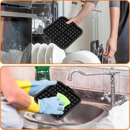 4 stuks Air Fryer Accessories - geschikt voor Philips Airfryer Dual Basket 3000 Series NA350 - Includes Waffle Mold Accessories en Bakplaat - grijs — thumbnail 7