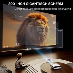 projecteur - Smart Mini Beamer - 4K ondersteuning - Automatische Beeldcorrectie - Casten ingebouwd — thumbnail 5