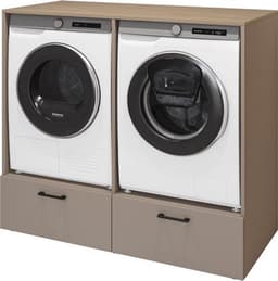 Trendmeubel - Mielo Wasmachine en droger ombouw - Met lade - Beige — thumbnail 1