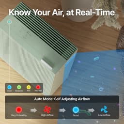 Coway Airmega 150 Luchtreiniger - Air Purifier - 281 m³/u - Wasbaar pre-filter + HEPA filter + koolstoffilter - Verwijdert tot 99,97% van ultrafijne deeltjes - Tegen stof, pollen en allergenen - Fluisterstil (20 dB) - ECARF & Quiet Mark - Groen — thumbnail 3