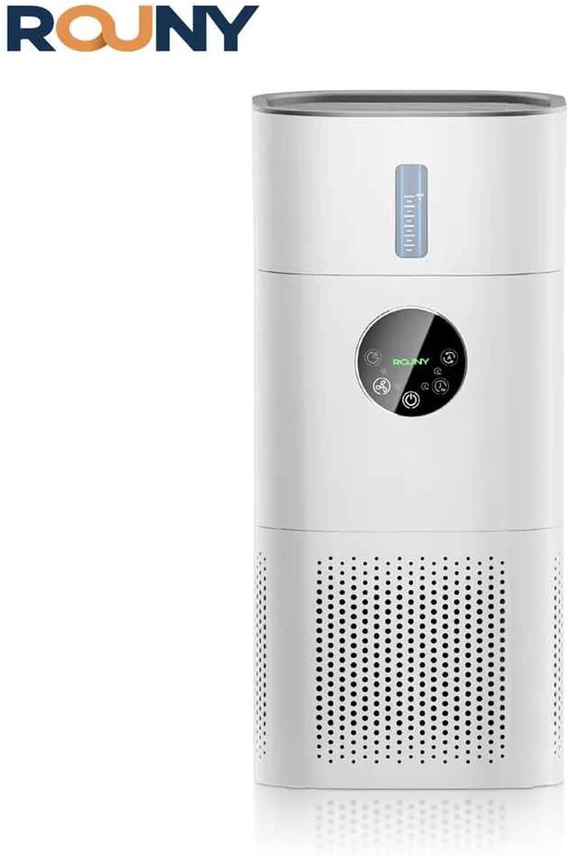 De Warenloods - 2-in-1 Luchtreiniger en Luchtbevochtiger - Tegen vieze geurtjes, huisstofmijt en huisdierallergie - H13 True HEPA-filter - 35-60m² - 25dB - Afneembare Bevochtigingsmodule - Wit — afbeelding 1